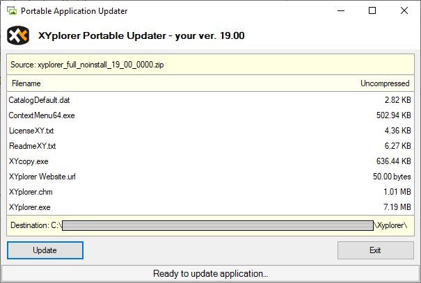 Portable Application Updater Example